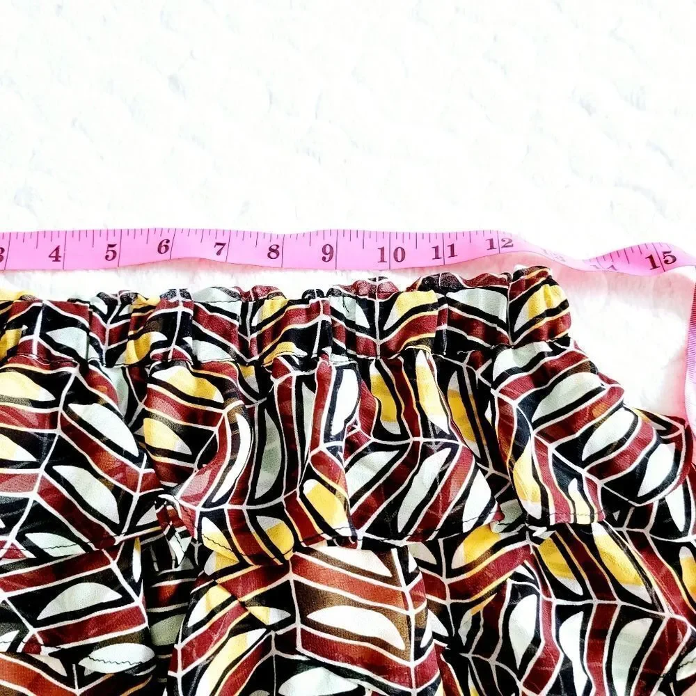 Scotch & Soda mini skirt patterned ruffle 90s vibes small red yellow - Picture 3 of 6